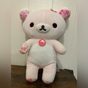 A Rare Modern Vintage Pink San-X Rilakkuma Cherry Blossom Soft Plush Toy